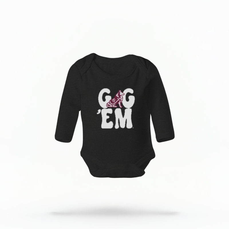 Gig 'Em Retro Reveille Infant Long Sleeve Bodysuit