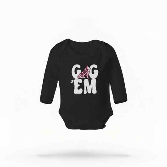 Gig 'Em Retro Reveille Infant Long Sleeve Bodysuit